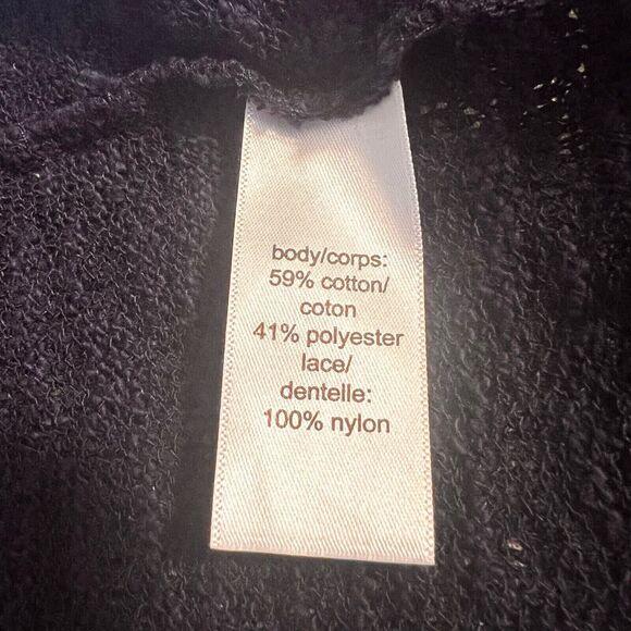 Maurices Women's Open Front Cardigan Lace Trim Navy Cover Up Size 2 - Picture 6 of 11